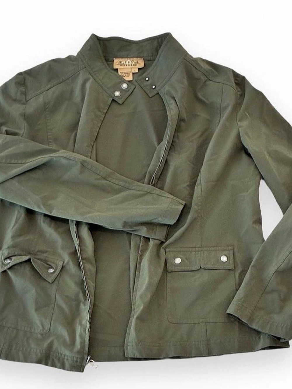 Vintage Peck & Peck Weekend Utility Jacket in Green Size Large Like New